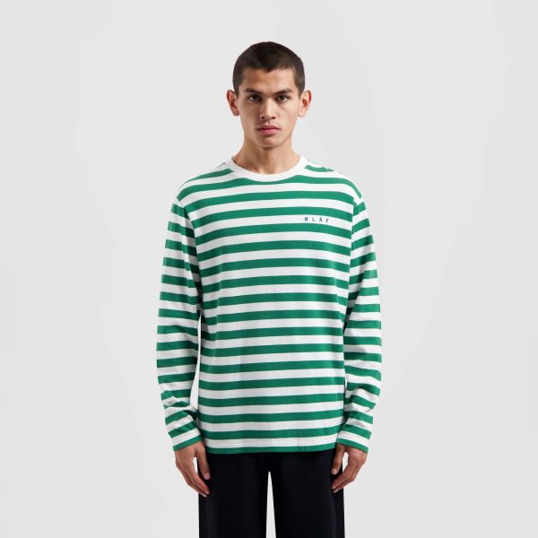 Olaf Stripe Longsleeve T-shirt Groen/Wit