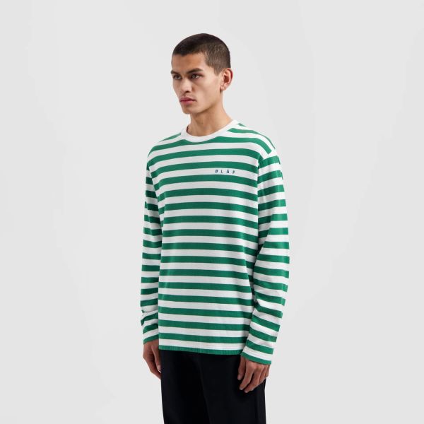Olaf Stripe Longsleeve T-shirt Groen/Wit