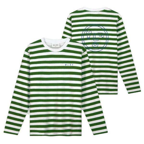 Olaf Stripe Longsleeve T-shirt Groen/Wit