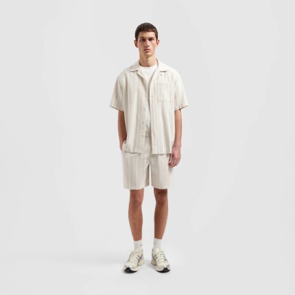 Olaf Stripe Overhemd Bruin/Wit