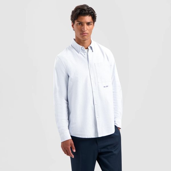 Olaf Stripe Oxford Overhemd Blauw/Wit