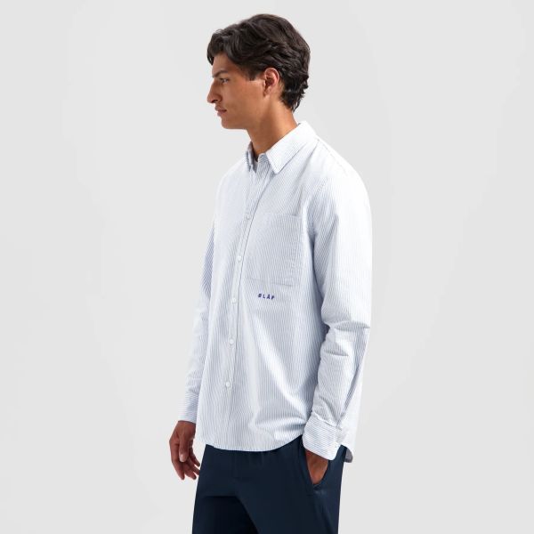 Olaf Stripe Oxford Overhemd Blauw/Wit