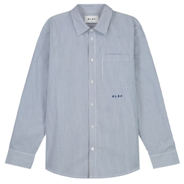 Olaf Stripe Oxford Overhemd Blauw/Wit