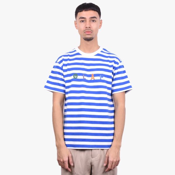Olaf Stripe Sans T-shirt Wit/Blauw