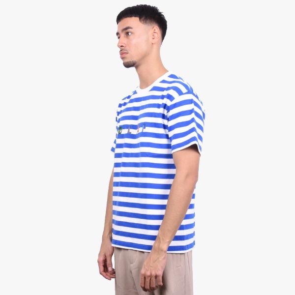 Olaf Stripe Sans T-shirt Wit/Blauw