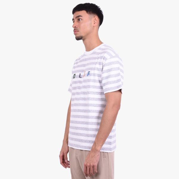 Olaf Stripe Sans T-shirt Wit/Grijs