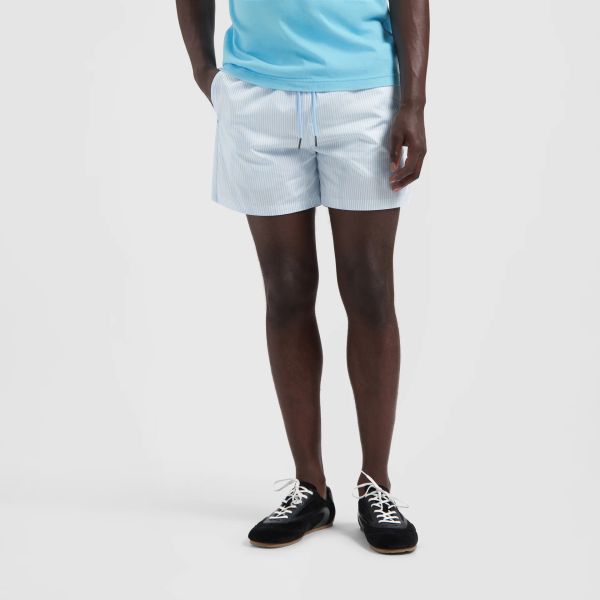 Olaf Stripe Sun AOP Korte Broek Licht Blauw