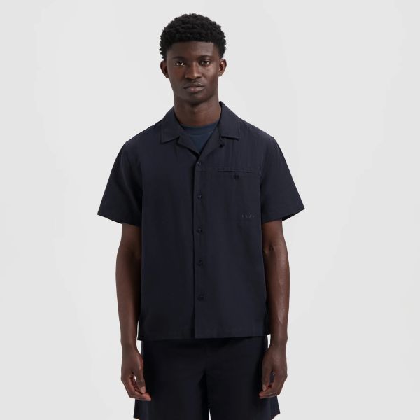 Olaf Sun Linen Overhemd Navy