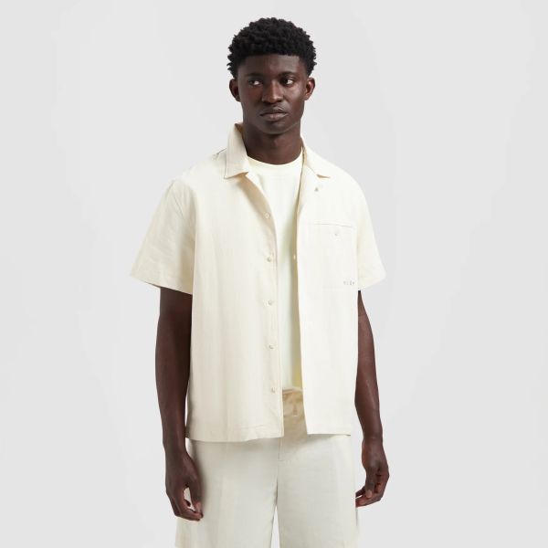Olaf Sun Linen Overhemd Off White
