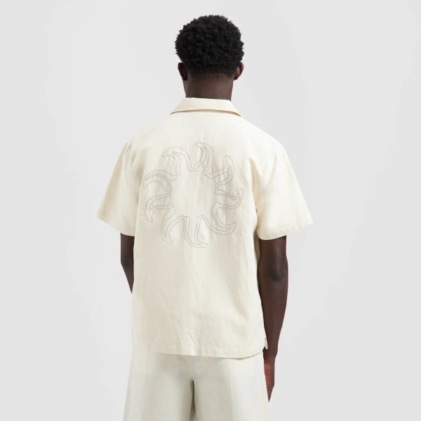 Olaf Sun Linen Overhemd Off White