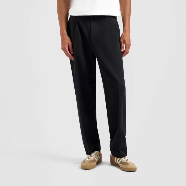 Olaf Tailored Pleated Broek Zwart
