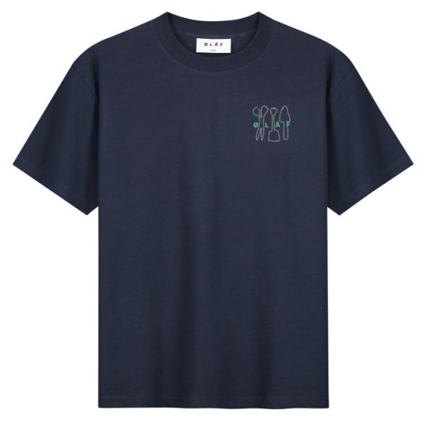 Olaf Tools Slub T-shirt Navy