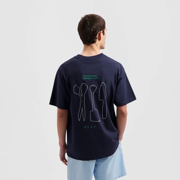 Olaf Tools Slub T-shirt Navy
