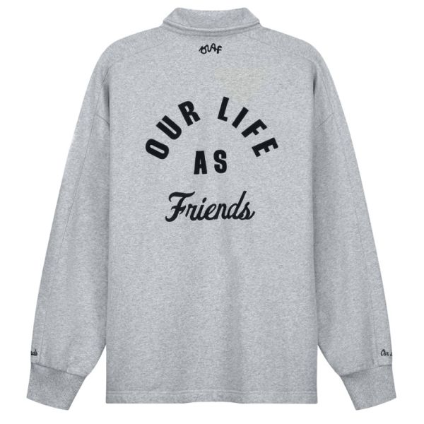 Olaf Varsity Polo Sweater Grijs