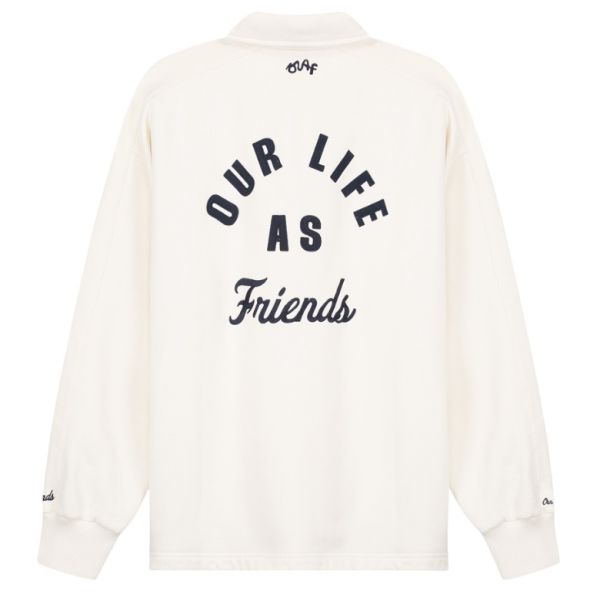 Olaf Varsity Polo Sweater Off White