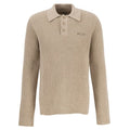 Olaf Waffle Knitted Polo Beige