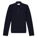 Olaf Waffle Knitted Polo Navy