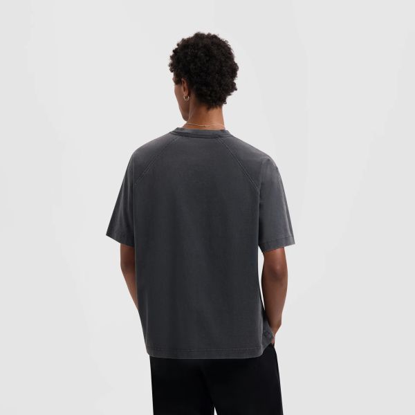 Olaf Washed Signature T-shirt Antraciet