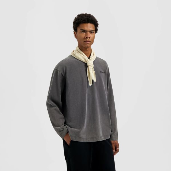 Olaf Washed Studio Longsleeve T-shirt Antraciet