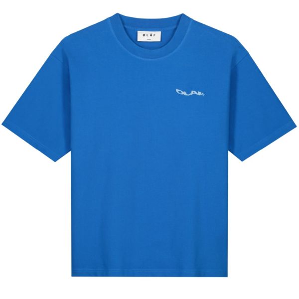 Olaf Wavy Drift Embro T-shirt Blauw