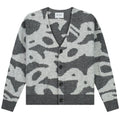 Olaf Wavy Drift Knitted Cardigan Grijs