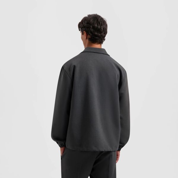 Olaf Wool Tailored Coach Jas Antraciet