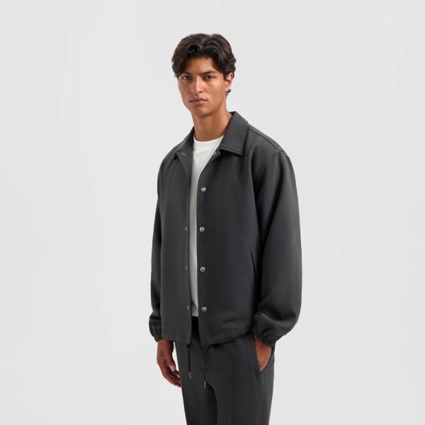 Olaf Wool Tailored Coach Jas Antraciet