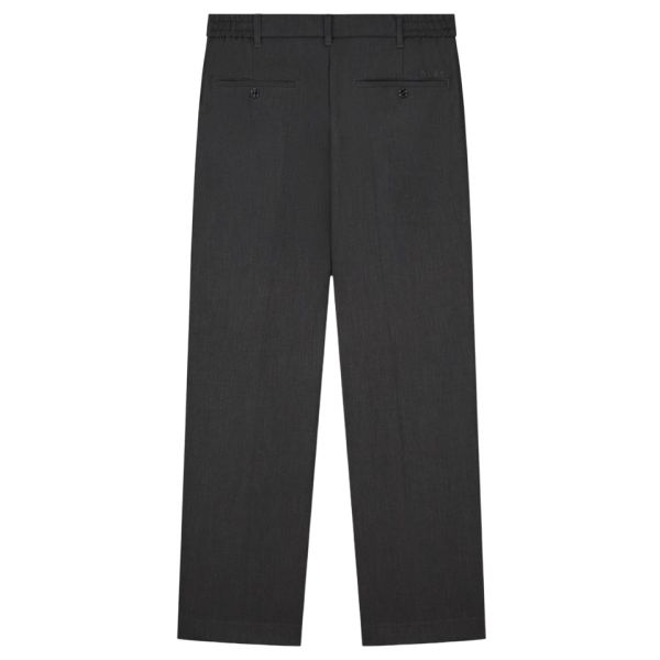 Olaf Wool Tailored Pleated Broek Antraciet