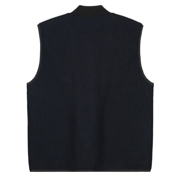 Olaf Wool Zip Vest Navy