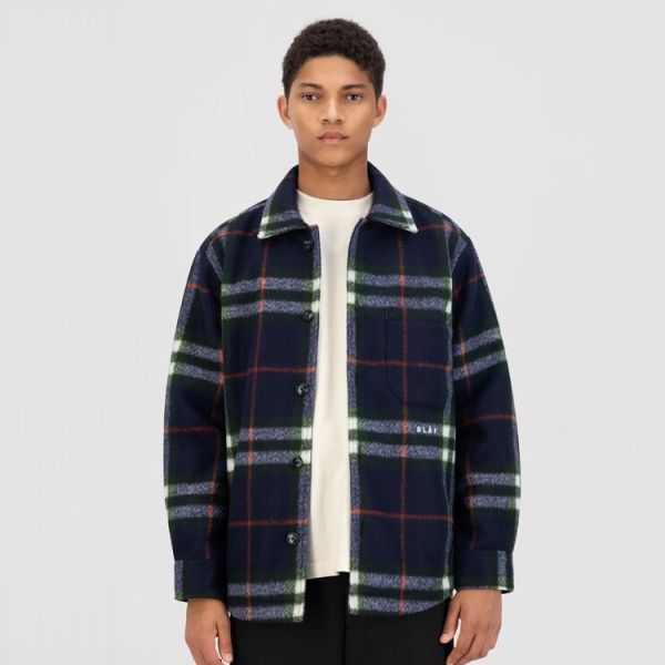 Olaf Wooly Plaid Jas Navy