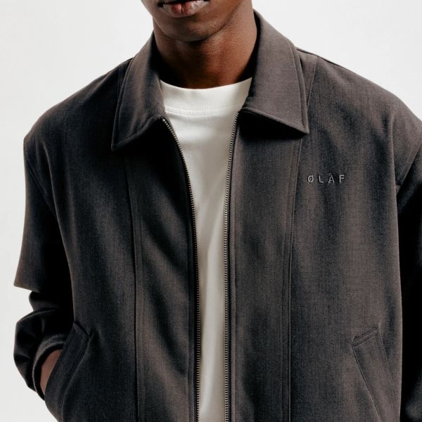 Olaf Zip Blouson Jack Grijs