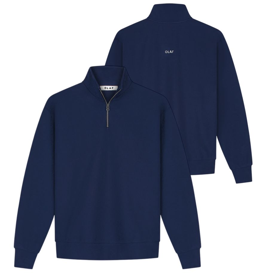 Olaf Essential Half Zip Sweater Navy