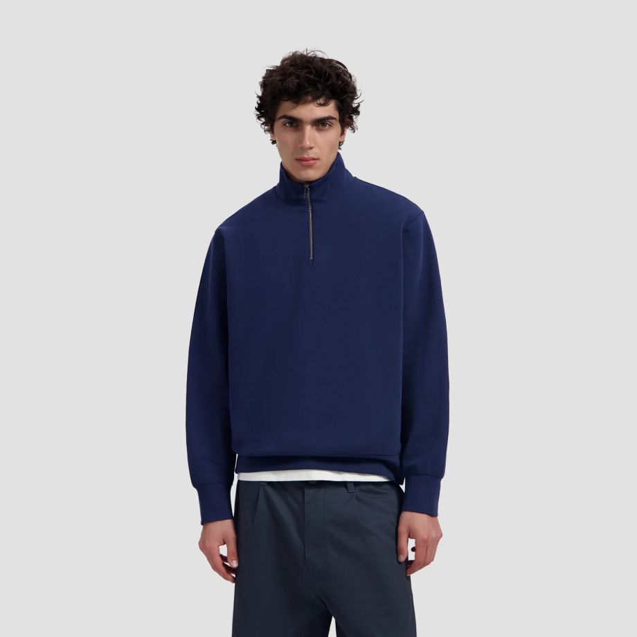 Olaf Essential Half Zip Sweater Navy