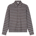 Olaf Flannel Boxy Overhemd Bruin/Licht Blauw