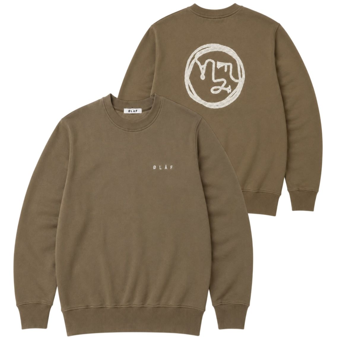 Olaf Lasso Face Sweater Donker Bruin