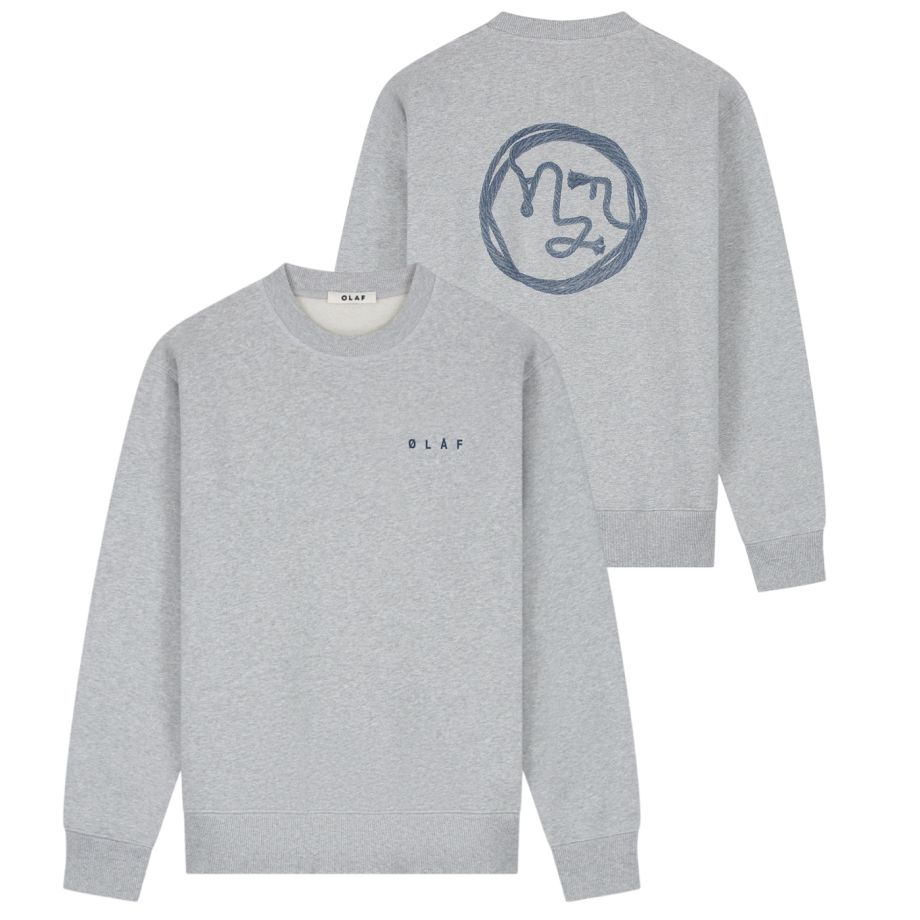 Olaf Lasso Face Sweater Grijs