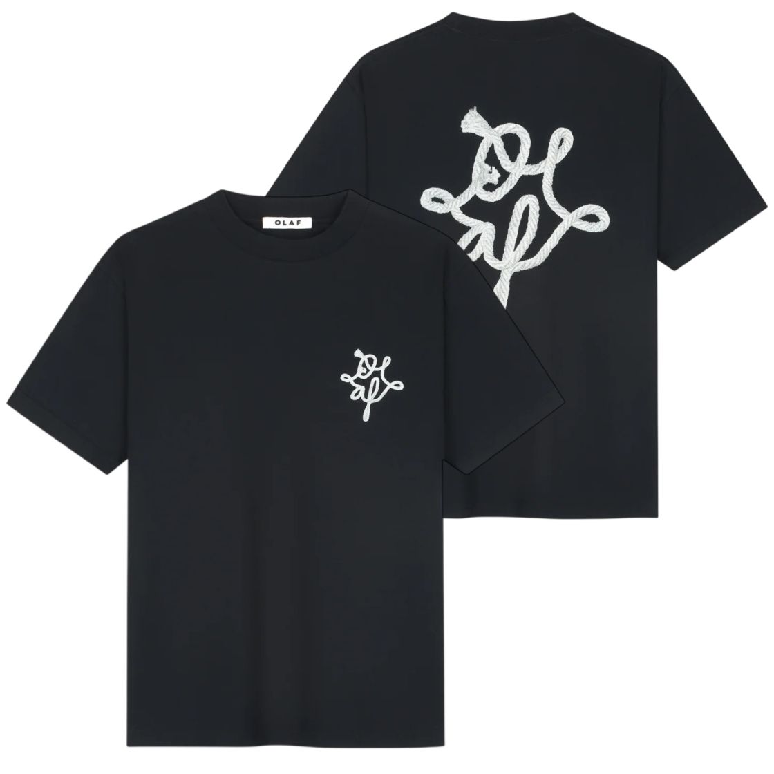 Olaf Lasso Monogram T-shirt Zwart