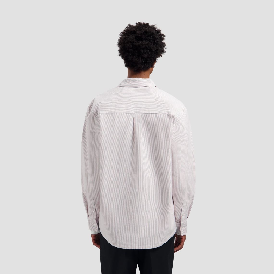Olaf Oxford Relaxed Overhemd Wit/Roze