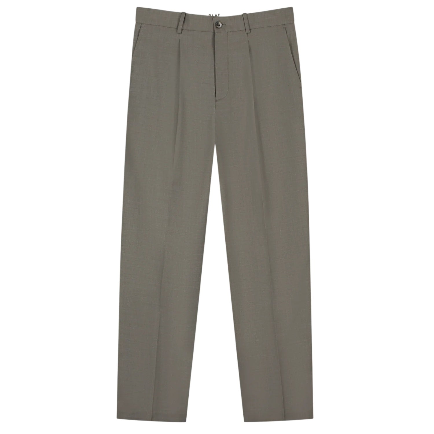 Olaf Regular Wool Pleated Chino Bruin