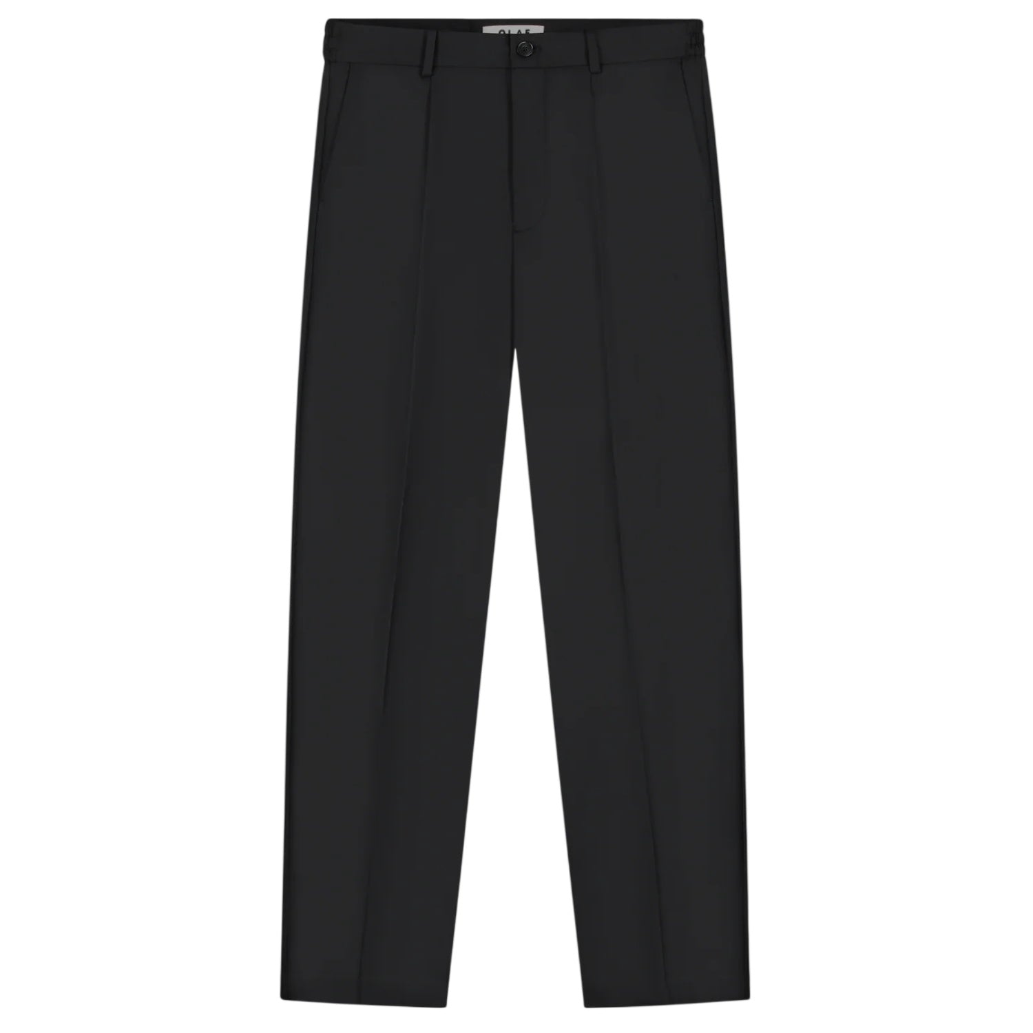 Olaf Regular Wool Pleated Broek Zwart