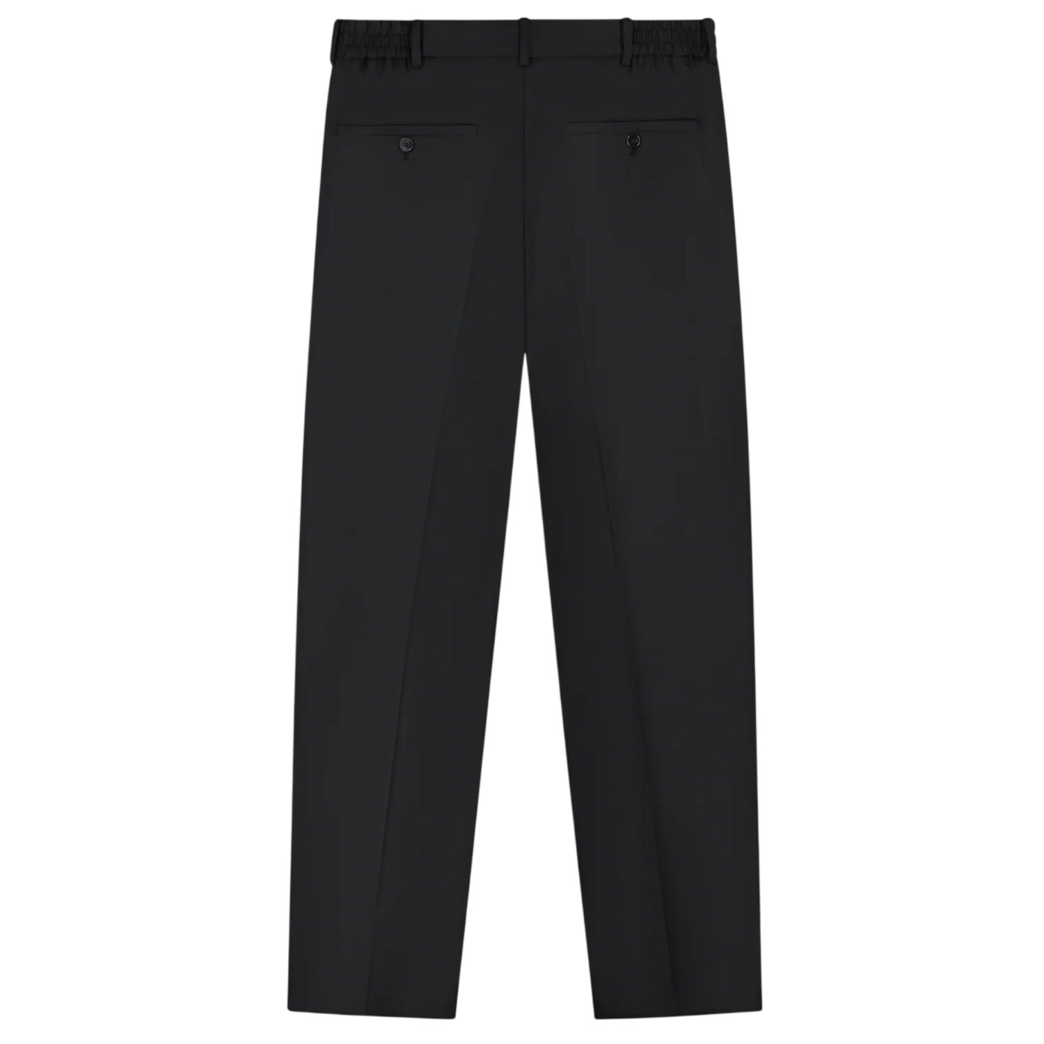 Olaf Regular Wool Pleated Broek Zwart