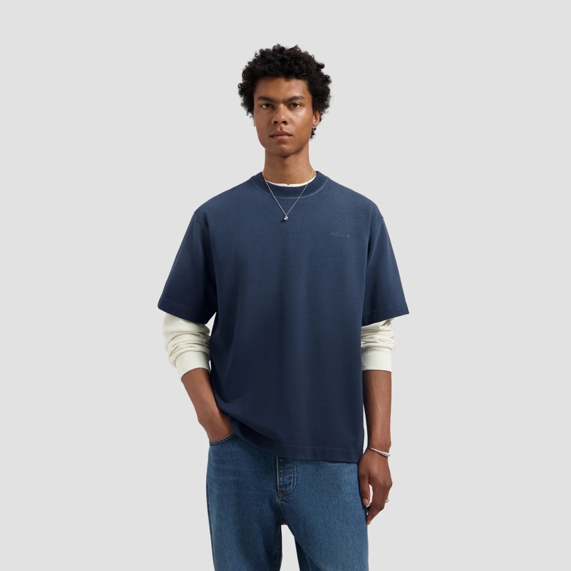 Olaf Sprayed Studio T-shirt Navy