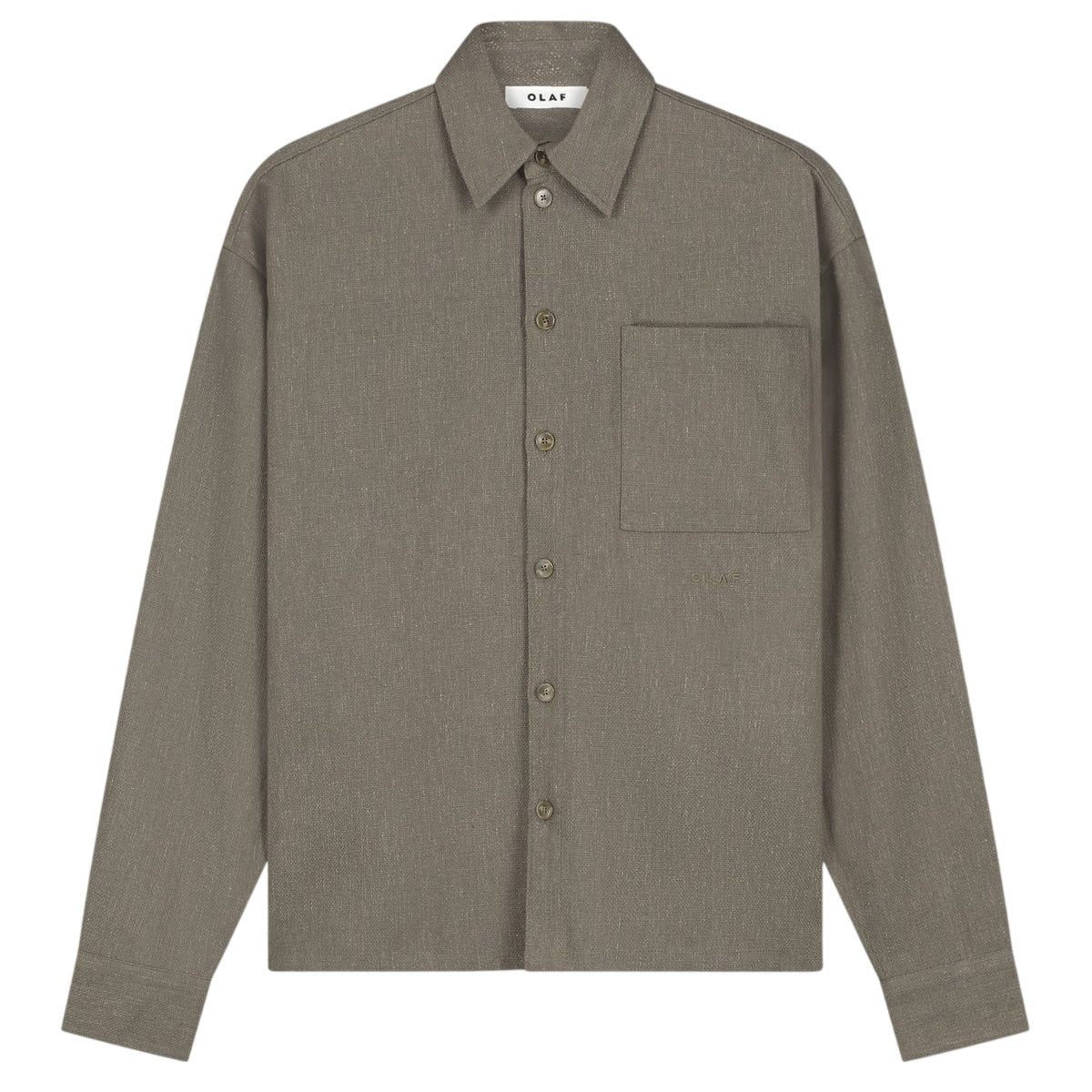 Olaf Textured Boxy Overhemd Bruin