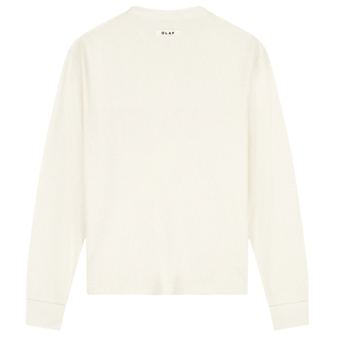 Olaf Waffle Henley Longsleeve T-shirt Off White