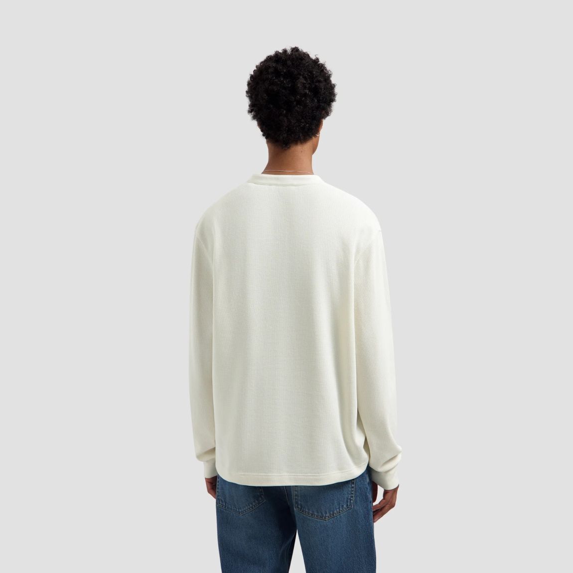 Olaf Waffle Henley Longsleeve T-shirt Off White