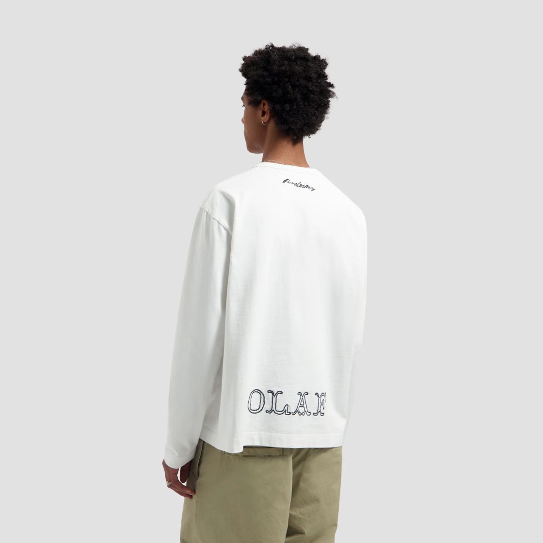 Olaf Western Logo Longsleeve T-shirt Wit