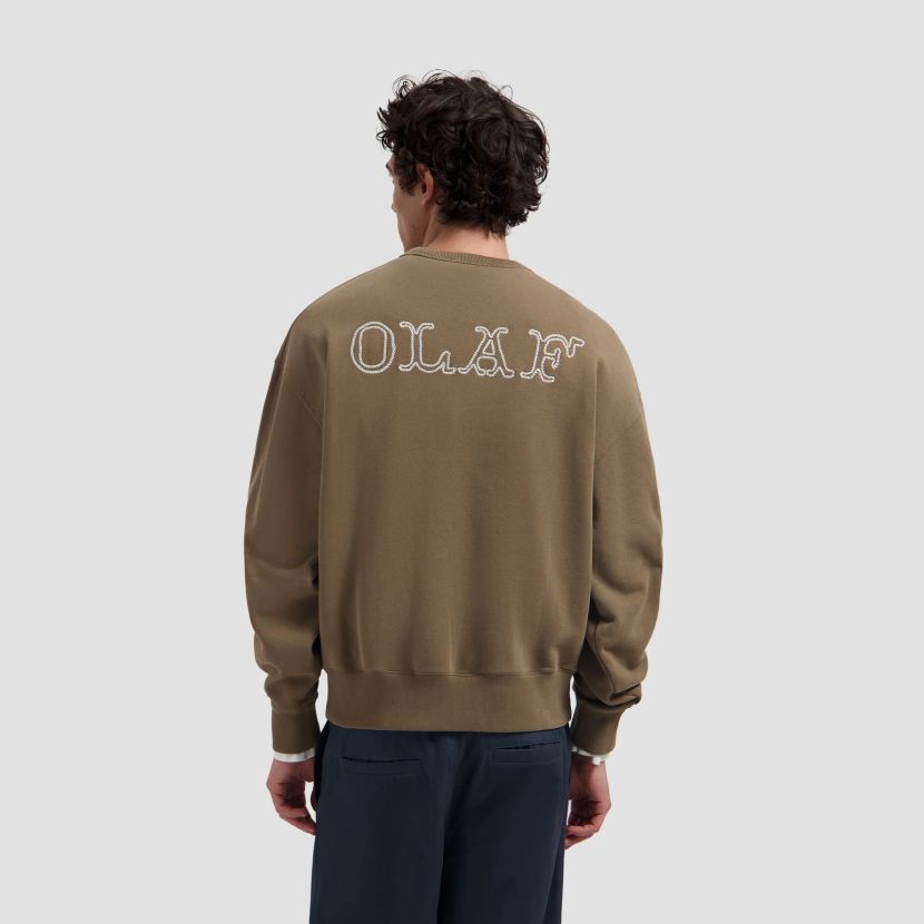 Olaf Western Logo Sweater Bruin