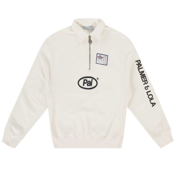 PAL Sporting Goods Collection Half Zip Sweater Off White