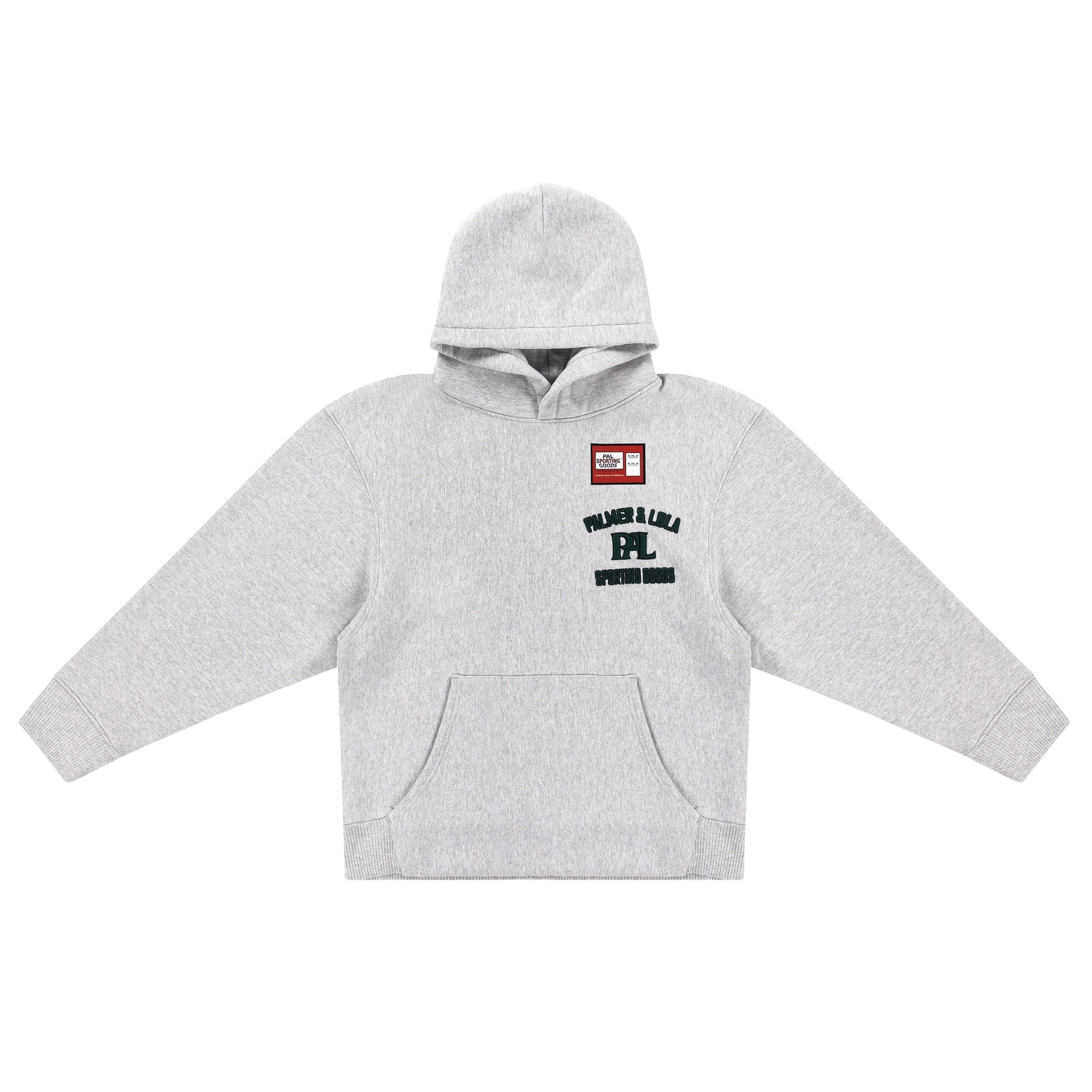 pal sporting goods new arch logo hoodie grijs