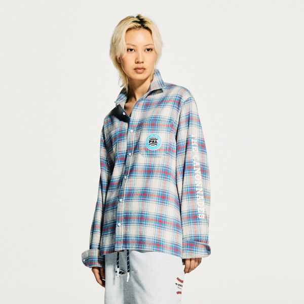 PAL Sporting Goods Swing For The Fences Overhemd Blauw/Off White
